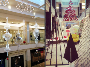 Westfield Montgomery Mall Luxury Wing - Hanging Ornaments - Metal & Felt Trees