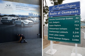 (l) Infinity Wall (r) Route Of Champions Sign